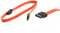 PC24 Shop & Service 5X Càble SATA 55cm Rouge | Droit | Compatible jusqu'à S-ATA/600 | Serial ATA | 1,5GBs/3GBs/6GBs (rétrocompatible) | S-ATA Cable | Premium qualité de