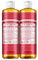 Dr. Bronner's Organic Pure Castile Liquid Soap, Rose Scent, 16oz, (2 Pack)