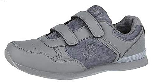 Dek Mens Drive Trainer Style Touch Fastening Bowling Shoes Grey 10 UK