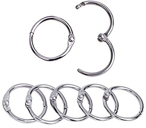 antner 2,5 cm Loose Leaf Binder Ringe Silber Buch Ringe, 50PACK