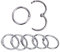 antner 2,5 cm Loose Leaf Binder Ringe Silber Buch Ringe, 50PACK