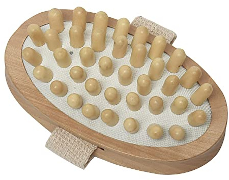 Tendance – Ovale Körpermassagebürste aus Holz – Natürlich – Badezimmer – Wellness-Sortiment