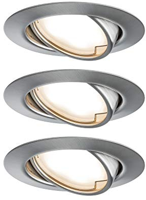 Paulmann Einbauleuchte LED Coin Base rund 5W Eisen IP23 sprühwassergeschützt 3er-Set schwenkbar