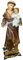 Kaltner Präsente Geschenkidee - 31,5 cm Heiligenfigur Heiliger Antonius von Padua mit Jesus Kind Schutzpatron - Handgemalte Figur auf Sockel - Hochwertiger Kunstguss aus Resin – Dekoration