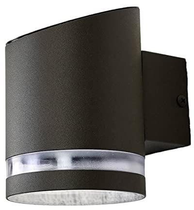 Lindby Solar LED Wandlampe/Wandleuchte außen, Wandstrahler spritzwassergeschützt IP44, 1x 0,5W LED, Downlight, Solarlampe, Solarleuchte