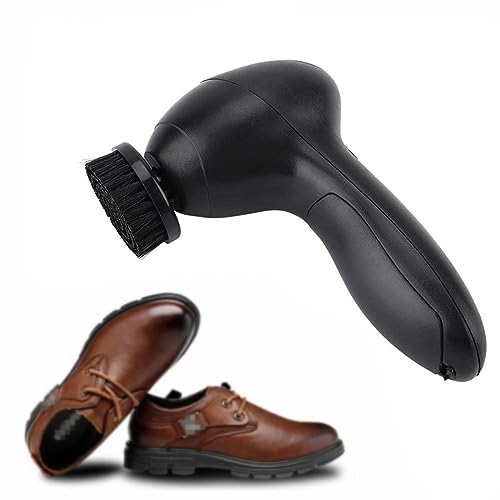 Shoe Polisher Brush - Cireur de Chaussures électrique avec 4 brosses interchangeables Outil de Nettoyage pour Chaussures en Cuir Sacs Siège de Voiture