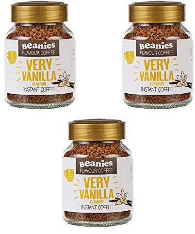 Beanies Very Vanilla Flavour Instant Coffee 50g, 3er Pack