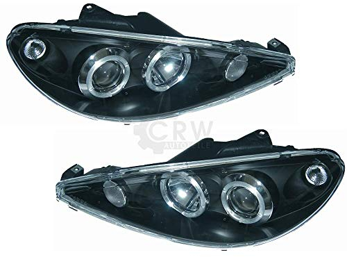 Scheinwerfer Set 206 Bj. 98-06 Angel Eyes klarglas/schwarz SONAR