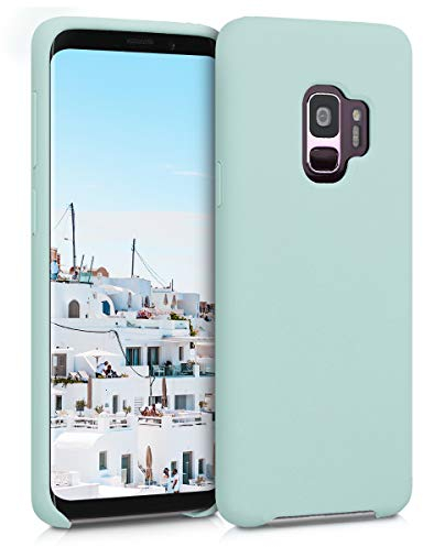 kwmobile Handyhülle für Samsung Galaxy S9 Hülle - Case Silikon - Kabelloses Laden - Schutzhülle Cover in Mintgrün matt