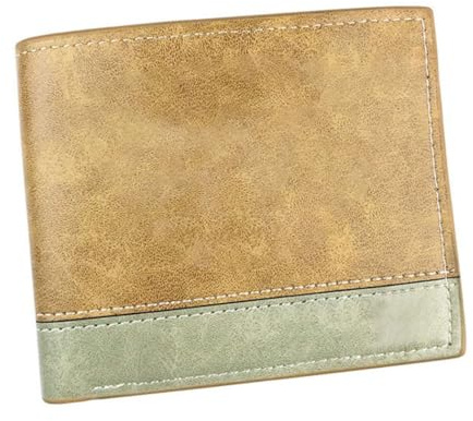 WANHONGYUE Spiel Kunstleder Geldbörse Kurze Brieftasche Bifold Kartenhüllen Herrenbörse,Gelb