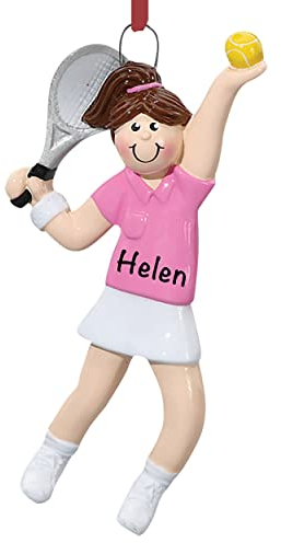 Personalised Tennis Ornament 2025 – Fast & Free 24h Customisation – Sport Christmas Ornaments for Tree – Custom Gift Wrapped Girl Keepsake for Players, Fans