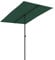 vidaXL Sombrilla de Jardín con Palo de Aluminio, Parasol Toldo, Refugio Solar, Paraguas para Playa Terraza Patio Exterior, Verde 2x1,5 m