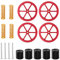 HAWKUNG 3D Drucker Heatbed Leveling Kit, 4 Stück Aluminium Hand Twist Leveling Mutter + 4 Stück M4x35 Schrauben +4 Stück Druckfedern + 5 Stück Silikon Nivelliersäule für Ender 3 Ender 5 CR-10 Hot Bed