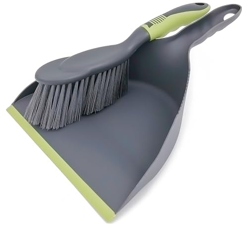 WDDBHSKN Dust pan Broom Dustpan Brush - Dust Pans with Brush, Dustpan and Brush Set, Handheld Broom and Dustpan Set are Used to Clean Kitchens, Floors, Tables, and Animal Cages.