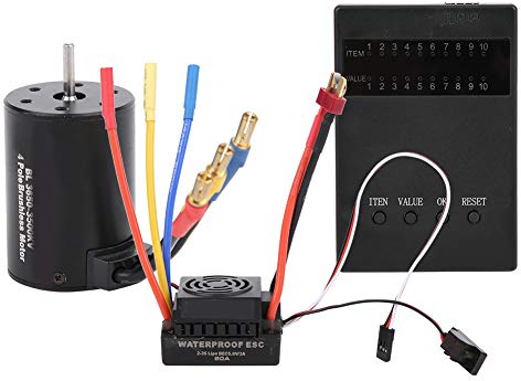 Bürstenloser Motor, 3650 3500KV Programmkarte für bürstenlosen Motor 60A ESC Combo Set für 1/10 RC Car