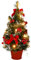 Prevessel - Árbol de Navidad de 40 cm, de pino artificial, en miniatura, de mesa, con tira de luces LED, decoración de Navidad
