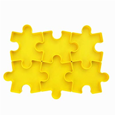 Puzzle Jigsaw Sorting Trays - 6 Stackable Trays - Puzzle Storage - Holds up to 1000 Pieces for Kids Adult Gift,yellow