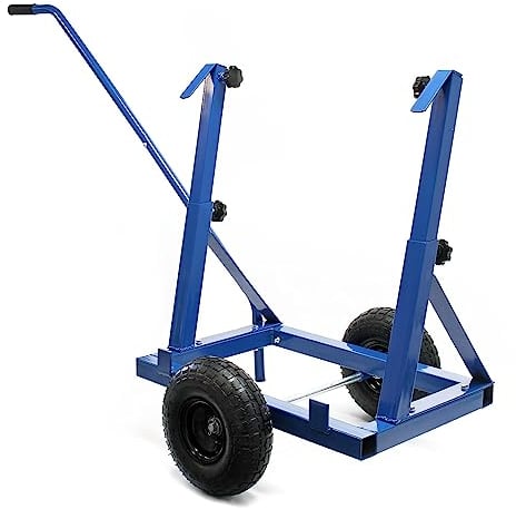 XPOtool Plattenkarren bis 200 kg höhenverstellbar, 2 Luftreifen, Stahl Plattenwagen zum Transport großflächiger Platten u. v. m.