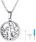FindChic Collana Cremazione Acciaio Inossidabile Collana Cremazione Impermeabile Albero Della Vita Cremazione Gioielli