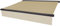 Planesium Premium Markisentuch (4m / 400cm x 300cm / 3m Beige) Markisenbespannung Markisenstoff Markisen Tuch Markisevolant OHNE Volant Ersatzstoff fertig genäht Wasserabweisend
