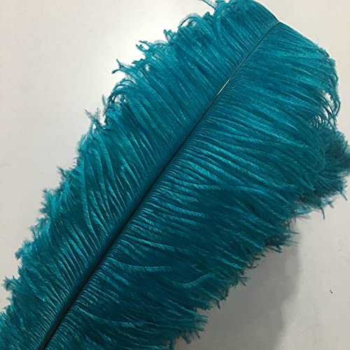 Sowder 14-16inch(35-40cm) Ostrich Feathers Plume for Wedding Centerpieces Home Decoration Pack of 10pcs(teal)