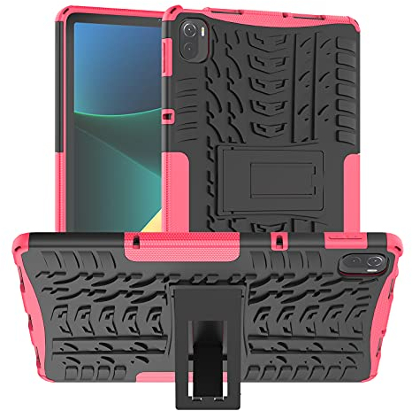 XITODA Etui pour Xiaomi Pad 5/Xiaomi Pad 5 Pro,Hybrid TPU + PC Pochette avec Kickstand Coque de Protection pour Tablette Xiaomi Mi Pad 5/Mi Pad 5 Pro,Hot Pink