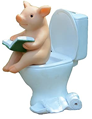 Gemmia Miniatur-Feengarten Schwein Figurine- Vor der Prüfung