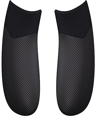 eXtremeRate Grips de Goma para Xbox Series X S Mando Asa Izquierda Derecha Empuñadura Antideslizante Diamante Textura Mango Reemplazo Side Rails para Xbox Series S X Control-No Incluye Mando(Negro)