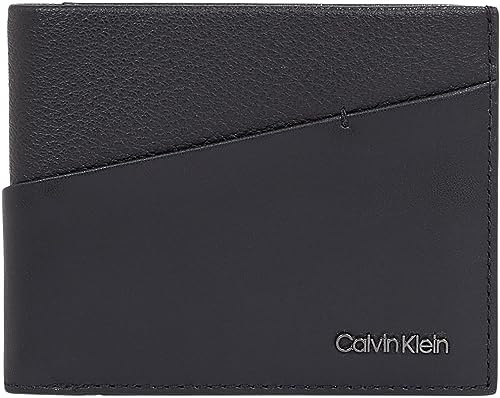 Calvin Klein CK Diagonal Bifold 6CC W/Bill, Black, OS