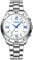 JewelryWe Herren Uhren Analog Quarz 30M Wasserdicht Armbanduhr Klassisch Römische Ziffern Edelstahl Armband Partner Freundschaft Uhr mit Leuchtend Zeiger und Uhrenwerkzeug Weiß