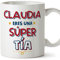 MUGFFINS Tazas Personalizadas para TÍA - En Español - Eres Súper - 11 oz / 330 ml - Regalo personalizable original y divertido