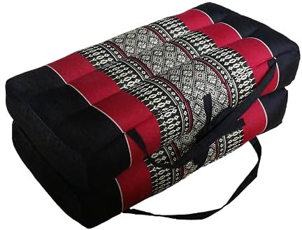 Longway-Buddha Sitzkissen Faltbares Meditationskissen 40x40x7 cm Kapok Füllung