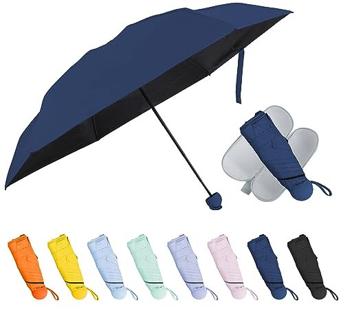 TopTie Mini Paraguas Portátil Sombrilla Mujer y Hombre Paraguas Plegable Antiviento Paraguas de Viaje 40 Pulgadas (100 cm) de Arco del Dosel