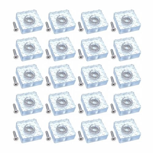 JZK 20 pz 30mm grande avvitabile quadrati cuscinetti piedini antiscivolo silenzioso silicone con vite per spostare sedie tavolo piedini gomma protezione cursori per mobili per pavimento parquet