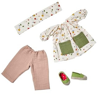 Käthe Kruse Waldorf Kleidungsset ELSA I Puppenkleidung der Waldorfpuppe ELSA, passend für alle Waldorfpuppen I Wechselkleidung für wahre Fashion-Ikonen