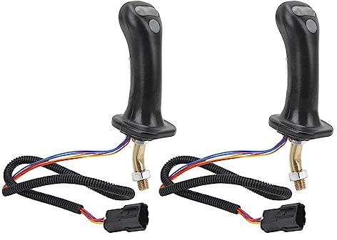 Cuifati 2 Stück 3-Tasten-Bagger-Joystick-Griffe, Aluminiumlegierung, Verbesserte Ergonomie, Premium-Komponenten, Einfach zu Bedienen, Hervorragender Ersatz, für Doosan DH DX150 215 225