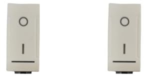 2 Pezzi Di Frutti Dispositivi Di Comando Compatibile Con Bticino Living (2 pezzi interruttore bipolare bianco)