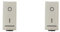 2 Pezzi Di Frutti Dispositivi Di Comando Compatibile Con Bticino Living (2 pezzi interruttore bipolare bianco)