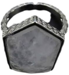 Anillos de piedra - Anillo de escudo cruzado de cristal para mujer, piedra facetada natural, anillo abierto para dedo, amatista, cuarzo rosa, joyería conmemorativa, cristal de roca, talla única