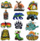 JMZLLRX 12 Stück Camping Thema Applikationen Patches zum Aufbügeln, Flicken Patches Sticker für Kleidung Kleid Jeans Hosen Hüte Rucksäcke Nähen Applique DIY Zubehör