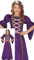 FIESTAS GUIRCA Costume da donna viola per ragazze - Costume da principessa medievale nobildonna - Costume da regina per bambine e ragazze - Età 10-12 Anni