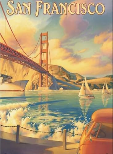 Schwagebo 1001 Stück Hölzerne San Francisco Vintage Travel Art Poster Für Erwachsene Familie Pädagogisches Spielzeug Gq11Zy