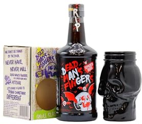 Dead Man's FingersRum - Spiced Halloween 2024 Edition Rum 70cl 37.5% ABV (Includes Black Skull Glass)
