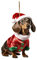 Weihnachtsanhänger Niedlicher Hund Acryl Weihnachtsbaumschmuck Anhänger Weihnachtsschmuck Personalisiert Wurst Hund Anhänger Hängende Ornamente Geschenkanhänger Weihnachten Preisgepfeffert