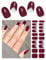 Wahrshei UV Gel Strips | 20 pcs French Wein Red UV Gel Nagelfolie | Nagelfolie Selbstklebend | Gel Nail Stickers, Gellack Wraps für Nagel