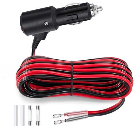 GUNGY 4M Zigarettenanzünder Stecker Verlängerungskabel mit Schalter 12 V/24 V Autostecker 14AWG Zigarettenanzünder Steckerkabel mit Sicherung 15A für Auto LKW Wohnmobil