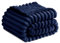 RUIKASI Fleece Throw Blanket for Sofa - Double Fluffy Navy Blue Throws for Sofas Large, Soft Warm Blanket Throw for Couch, Luxury Decorative Ribbed Bed Blanket 150x200cm Twin