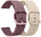 Demark Pack 2 Silicone Watch Straps Bands 20mm 22mm-Quick Release Waterproof Soft Rubber Replacement Straps with Silver Plated Stainless Steel Buckle (Smoke Purple/Milk Tea, 20mm)