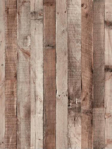 yogximil Retro Faux Holzmaserung Peel and Stick Tapete Selbstklebende Holz Plank Tapetenrolle Abnehmbare Vinyl Wandverkleidung Für Restaur