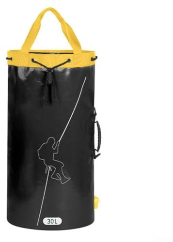 Borsa portaoggetti in corda impermeabile resistente all'usura, zaino perfetto per alpinisti e avventurieri all'aperto (55L nero)